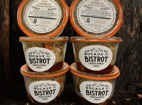 Les Bocaux du Bistrot - Porc caramélisé, nouilles sautées