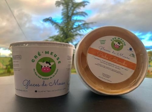 Glaces de Meuse - Sorbet Plein Fruit Pêche Blanche 360g