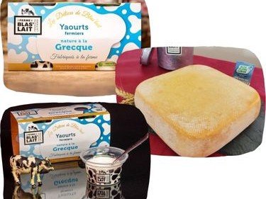 La Ferme de Blas'Lait - Lot Yaourts à la grecque Nature x8 + Fromage Martinois