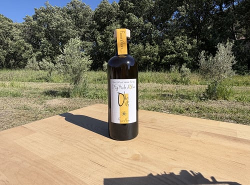 Le Moulin à Olives d’Éguilles - Huile d'Olive Fruité Vert - Cuvée Familiale - Bouteille 500 mL