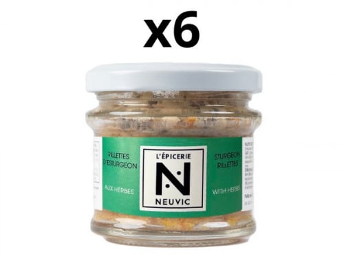 Caviar de Neuvic - Lot de 6 rillettes d'esturgeon aux herbes