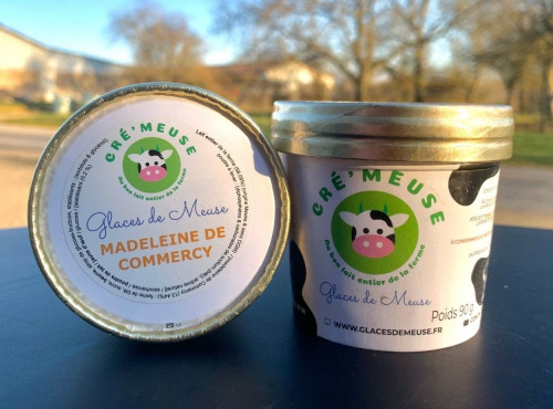 Glaces de Meuse - Lot P'tits Pots "Madeleine de Commercy" - Crème glacée (90gr)