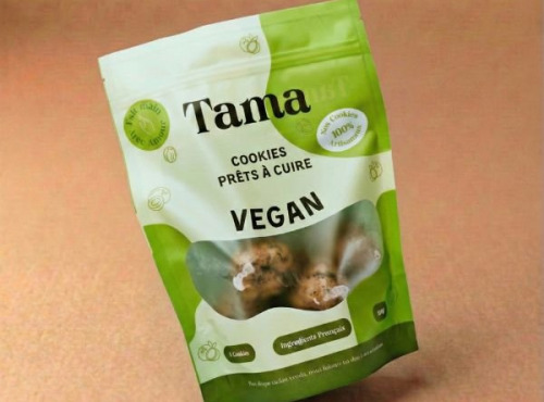 Tama - Cookies surgelés Prêts à cuire VEGAN 16 pièces (2 sachets de 8)