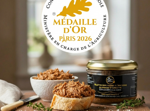 Esprit Foie Gras - Rillettes pur canard à l’ancienne au piment d’Espelette - Médaille d'or 2026
