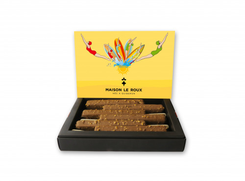 Maison Le Roux - Coffret Retour de Plage 6 Bâtonnets Glacés Framboise cœur Passion