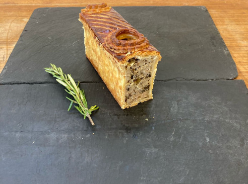 Elevage Les Blancs de l'Ouest - Mini pâté en croûte - Cochon, foie gras, morilles - 10 tranches