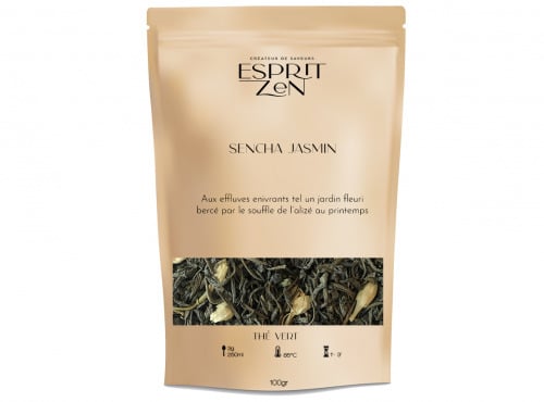 Esprit Zen - Thé Vert "Sencha Jasmin" - jasmin - Sachet 100g