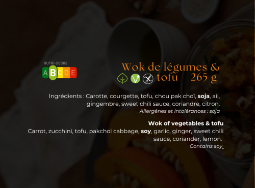 Les Bocaux du Bistrot - Wok de légumes et tofu