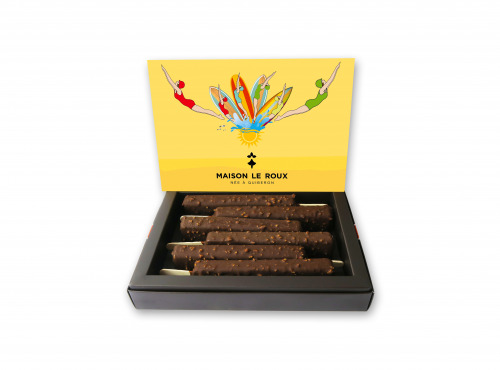 Maison Le Roux - Coffret Retour de Plage 6 Bâtonnets Glacés Pistache cœur Cassis