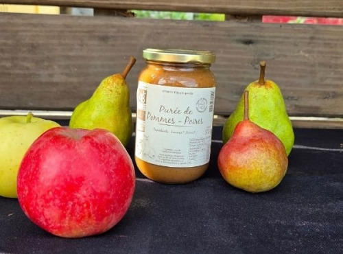 Le verger bio de Quinsac - Purée de pomme/poire 370gr BIO et DEMETER