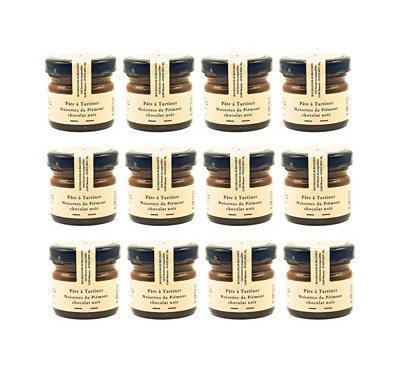 Secrets Incomparables - Pâte à Tartiner Noisettes du Piémont IGP Chocolat Noir (Offre -10%: 12x30g)