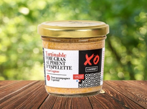 XO Gourmet - Tartinable au foie gras, au piment d'Espelette et au cognac 80g