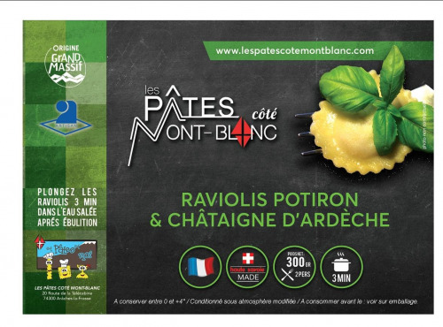 Les Pâtes Côté Mont Blanc - ravioli potiron châtaigne d'ardéche