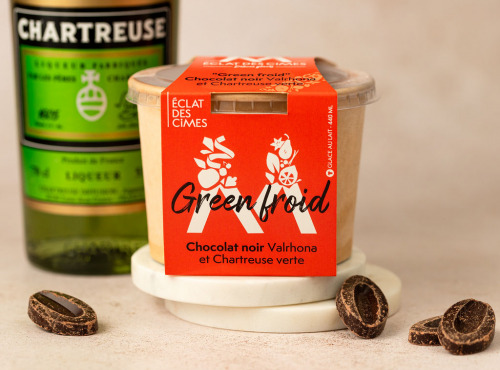 Eclat des cimes - Glace "Green froid" Chocolat noir Valrhona et Chartreuse verte 440 ml