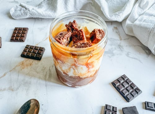 Philippe Segond MOF Pâtissier-Confiseur - Verrine glacée caramel-brownie 300ml
