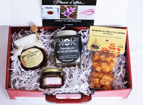 Le safran - l'or rouge des Ardennes - Coffret "joyeuses Fêtes" Sucré