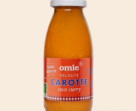 Omie - Velouté carottes coco curry bio format snacking - carottes françaises équitables - 25 cl