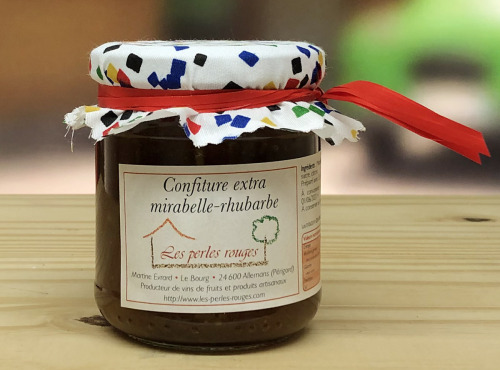 Les Perles Rouges - Confiture Extra De Mirabelle-rhubarbe