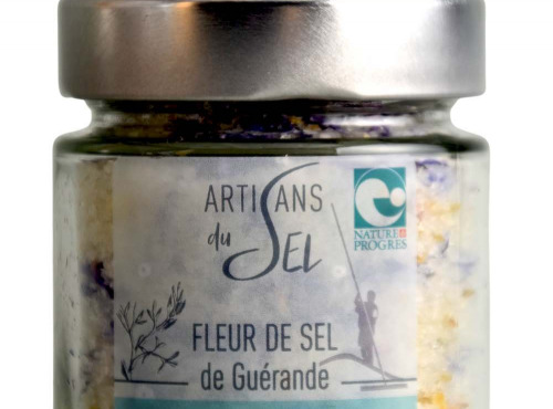 Artisans du Sel - Fleur de Sel de Guérande aux Pétales de Bleuet & Citron Bio – Verrine 85g | Artisans du Sel