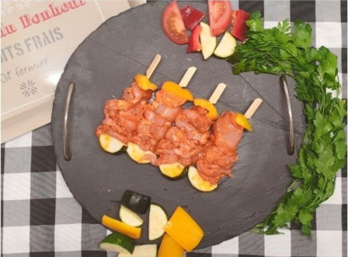 La ferme Grandvillain - Brochette de poulet marinade piment d'Espelette - 4 x 180g
