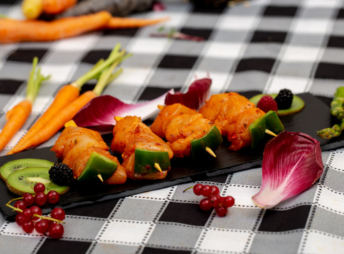La ferme Grandvillain - Mini Brochettes - Tapas De Poulet - Marinade Tex-mex - 4 X 80 G
