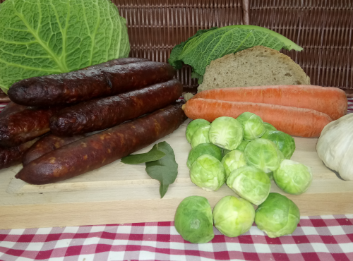 Ferme du caroire - Saucisses de Chèvre et Bœuf Fumées Grosses (x2)