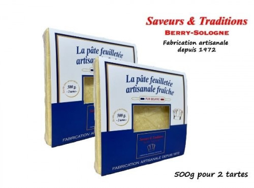 Saveurs & Traditions Berry-Sologne - Pâte feuilletée 500g (packagée) x18