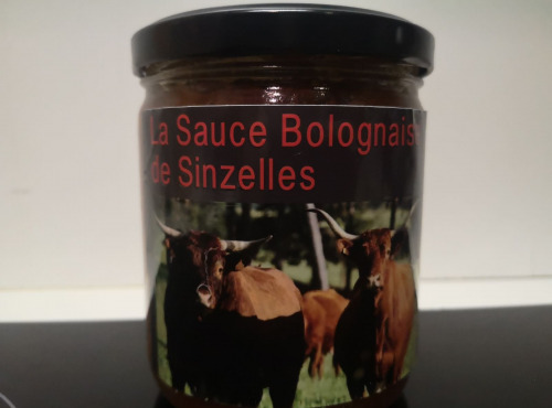 Domaine de Sinzelles - Sauce bolognaise cuisinées de Bœuf Race Salers BIO - Bocal de 400 g