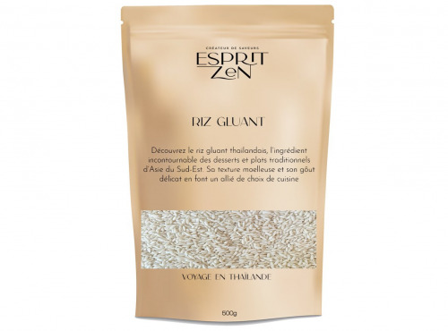 Esprit Zen - Riz Gluant - Sachet 500g avec zip de fermeture