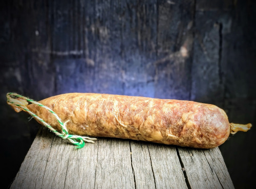 Elevage de Cochons en Forêt et Produits du Terroir Jurassien - Saucisse fumée porc plein air- 350g