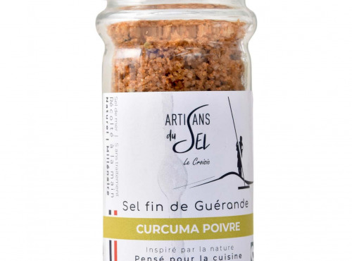 Artisans du Sel - Sel fin de Guérande Curcuma & Poivre Noir de Madagascar – Moulin Rechargeable | Artisans du Sel