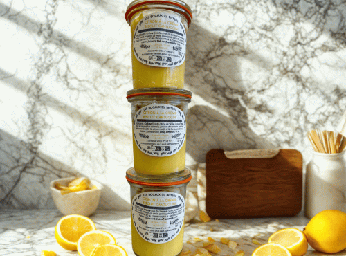 Les Bocaux du Bistrot - (Lot de 2x 125g) Citron à la crème, biscuit Cantuccini