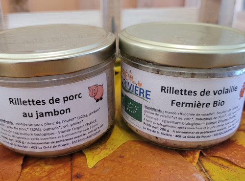 Le Pré de la Rivière - Duo Rillettes de Porc et de volaille Bio - 2 x 200g