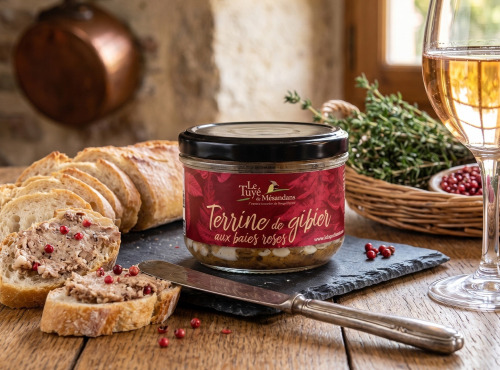 Le Tuyé de Mésandans - Terrine de gibier aux baies roses sans nitrite - 180g