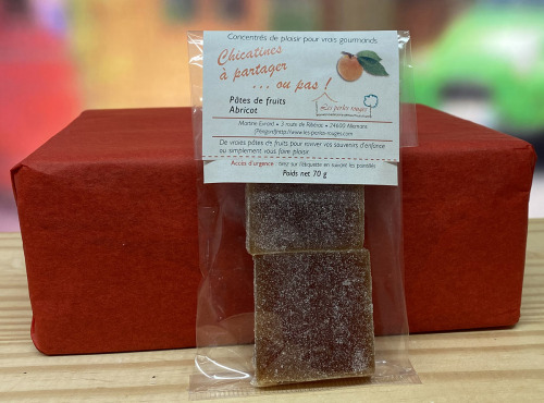 Les Perles Rouges - Chicatines à partager... Ou pas ! (pâtes de fruit) Abricot