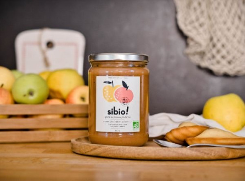 Sibio - Purée de pomme pêche bio - 560g