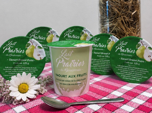 Lait Prairies du Boulonnais - Yaourt brassé Poire - 6 x 125g
