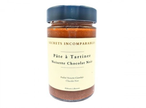 Secrets Incomparables - Pâte à Tartiner Noisettes du Piémont IGP Chocolat Noir 200g