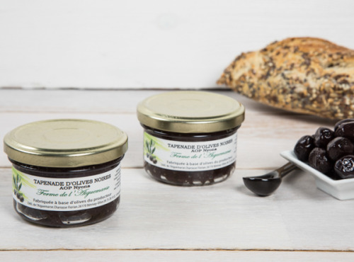 La Ferme de l'Ayguemarse - 2 Pots de Tapenade d'olive Noire de Nyons AOP