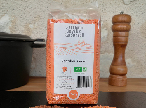 La Ferme du Joyeux Laboureur - Lentilles corail décortiquées 500g
