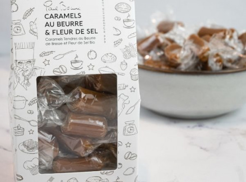 Les Produits Paul Bocuse - Caramels Tendres au Beurre de Bresse & Fleur de Sel Bio 160g