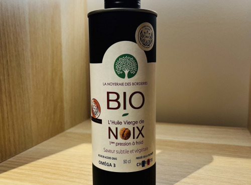 La Noyeraie des Borderies - HUILE VIERGE DE NOIX BIO Pressée à chaud ou à Froid 50 cl