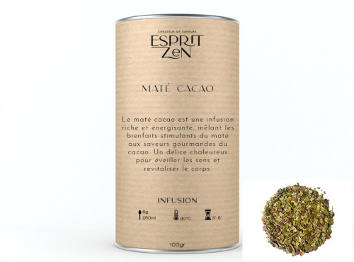 Esprit Zen - Maté Cacao - Infusion - Boite de 100g