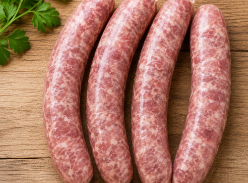 La ferme de Nolwenn - [Précommande] Saucisses fraîches de porc mangalica x 4 (400 gr)