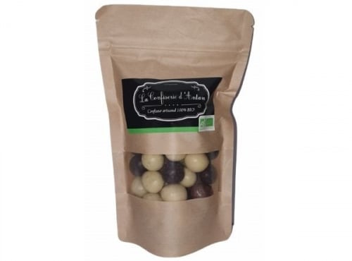 La confiserie d’antan 100% bio - Noisettes enrobées de chocolats assortiments - 160 gr