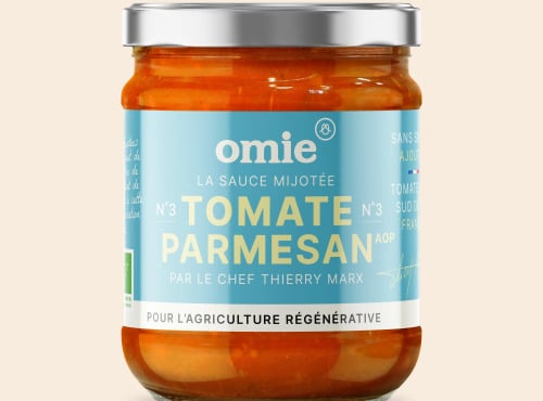 Omie - Sauce tomate parmesan AOP bio - tomates plein champs du sud de la France - 190 g