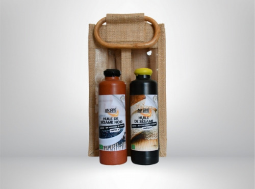 Adal Terra - Coffret cadeau - Huiles Gastronomiques de Sésame Bio et Biodynamique 2X200ml