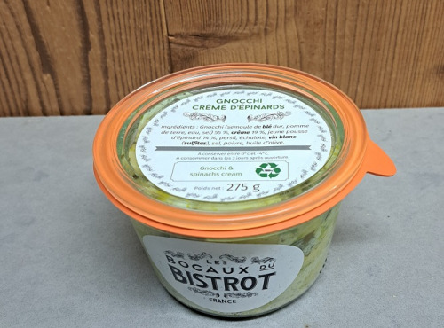 Les Bocaux du Bistrot - Gnocchi à la crème d'épinards