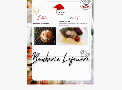 Boucherie Lefeuvre - [Précommande] Menu de Noel bouchée ris de veau et filet de bar