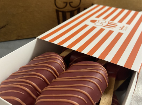 Les Garçons Glaciers - Lot de 8 eskimauves Chocolat Framboise BIO